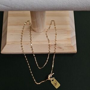 Gold Layered Disc Chain Necklace - Women